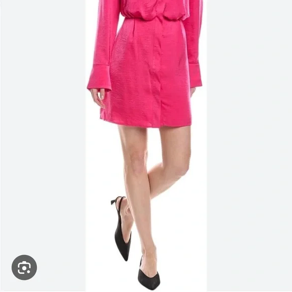 BCBG Hot Pink Chiffon Short Dress. NWT, Meduim - Picture 2 of 7